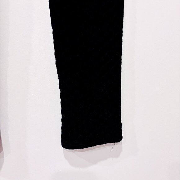 SUZY SHIER Black Textured Velvet Diamond Skinny Pants | Large * - Picture 8 of 8
